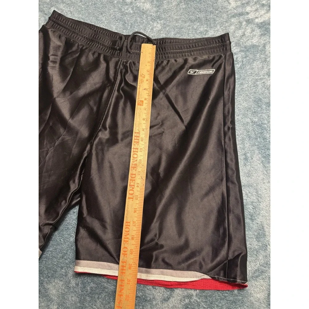 Reebok Reversible Basketball Shorts Men's XL Black Red Mesh Athletic Gym 10